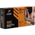 Xpose Safety Poly Disposable Gloves, Poly, M, Clear P500-M